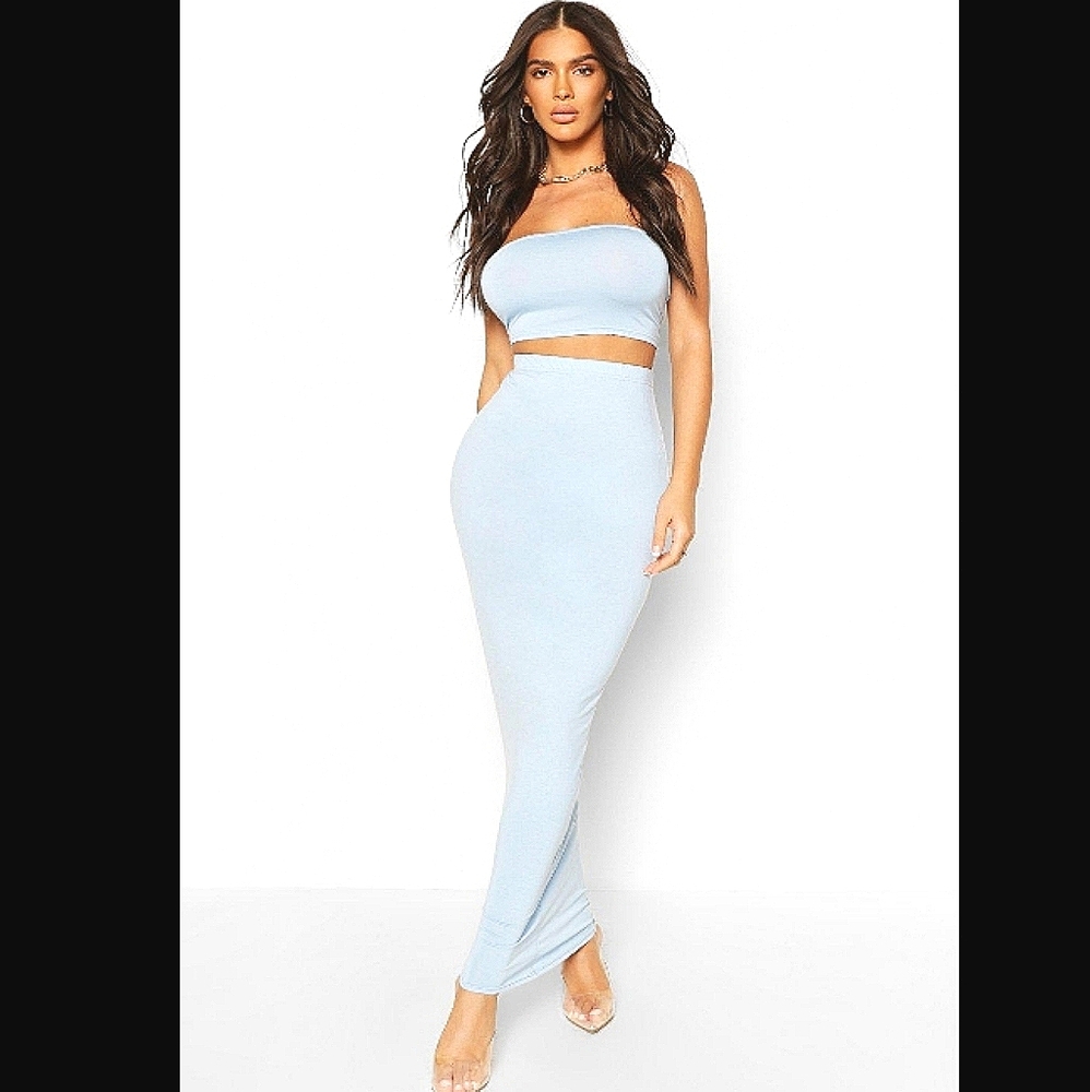 Boohoo Tall Pink Bodycon maxi skirt size 6 - Picture 2 of 6